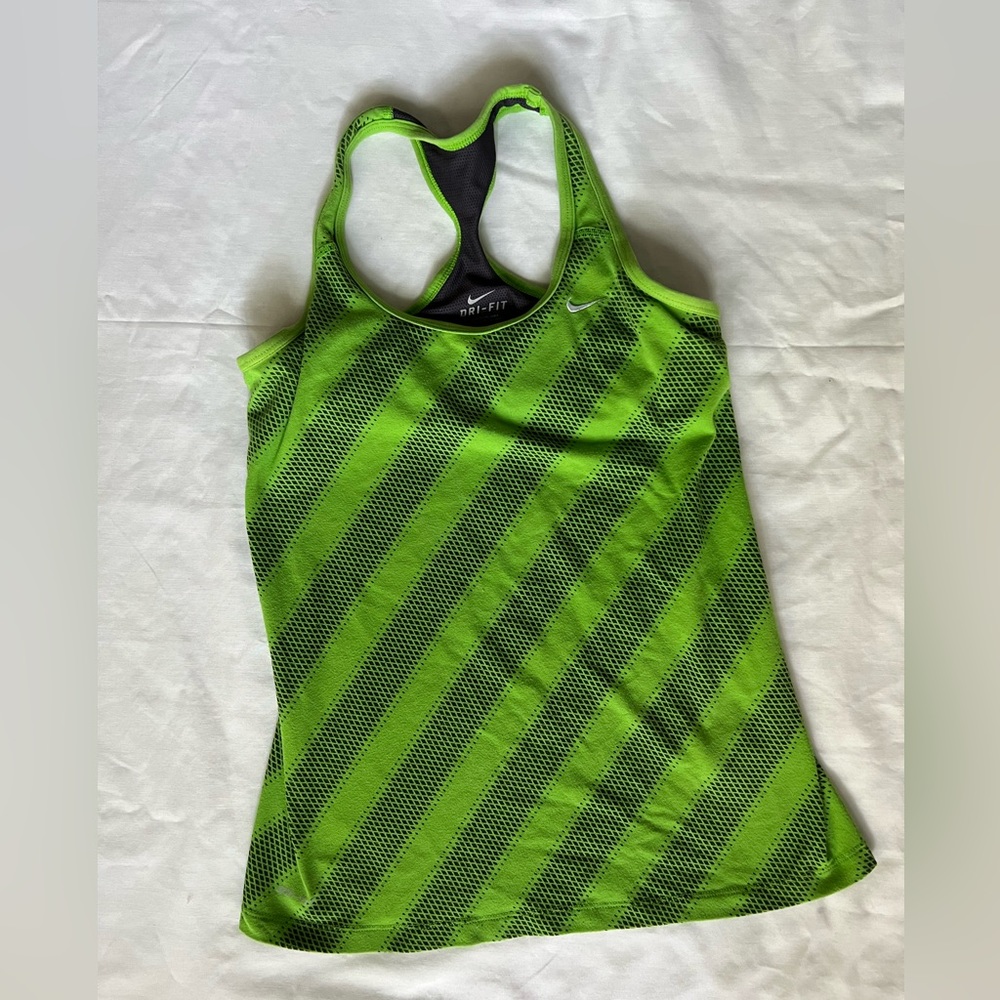 Nike Dri-Fit green racer back tank/Size small